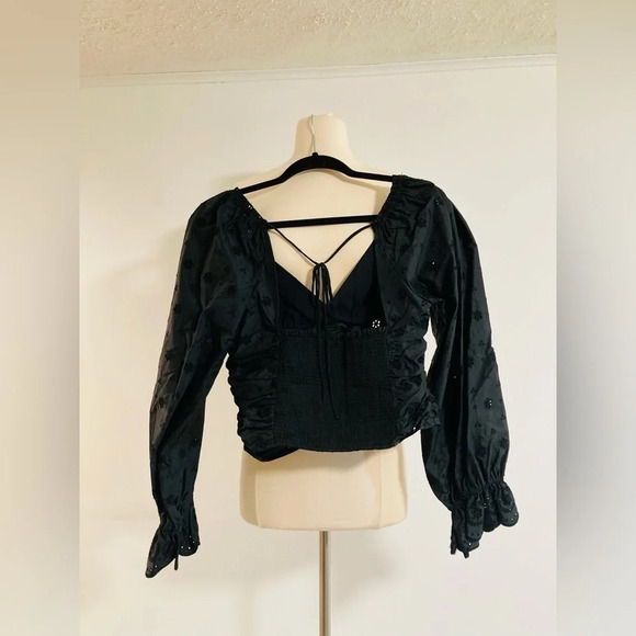 Free People Bella Eyelet Top Size Small NWOT $128 - Picture 4 of 9